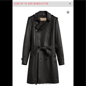 New Burberry Men’s leather trench